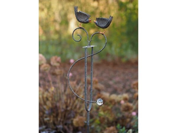 Figurina-metal-2-Birds-garden-stake