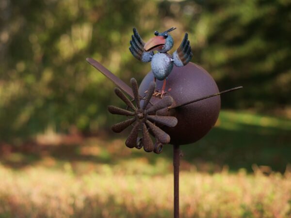 Figurina-metal-Bird-on-a-plane