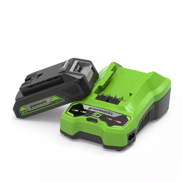 SET BATERIE GSK24B2 2AH ȘI ÎNCĂRCĂTOR 2A 24V GREENWORKS